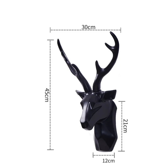 3D Deer Head Statue for a Majestic Atmosphere - RegalDeer