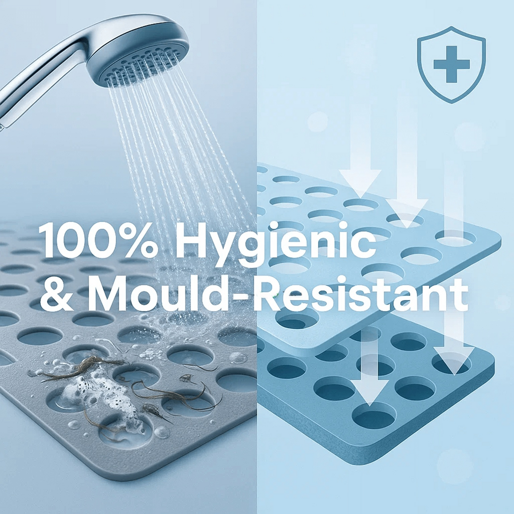 Antislip Shower Mat | Hygienic, Mold Resistant & Comfortable for Safe Bathroom Use