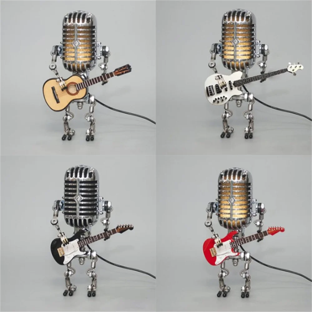 Table Lamp Industrial Metal Robot Desk Light