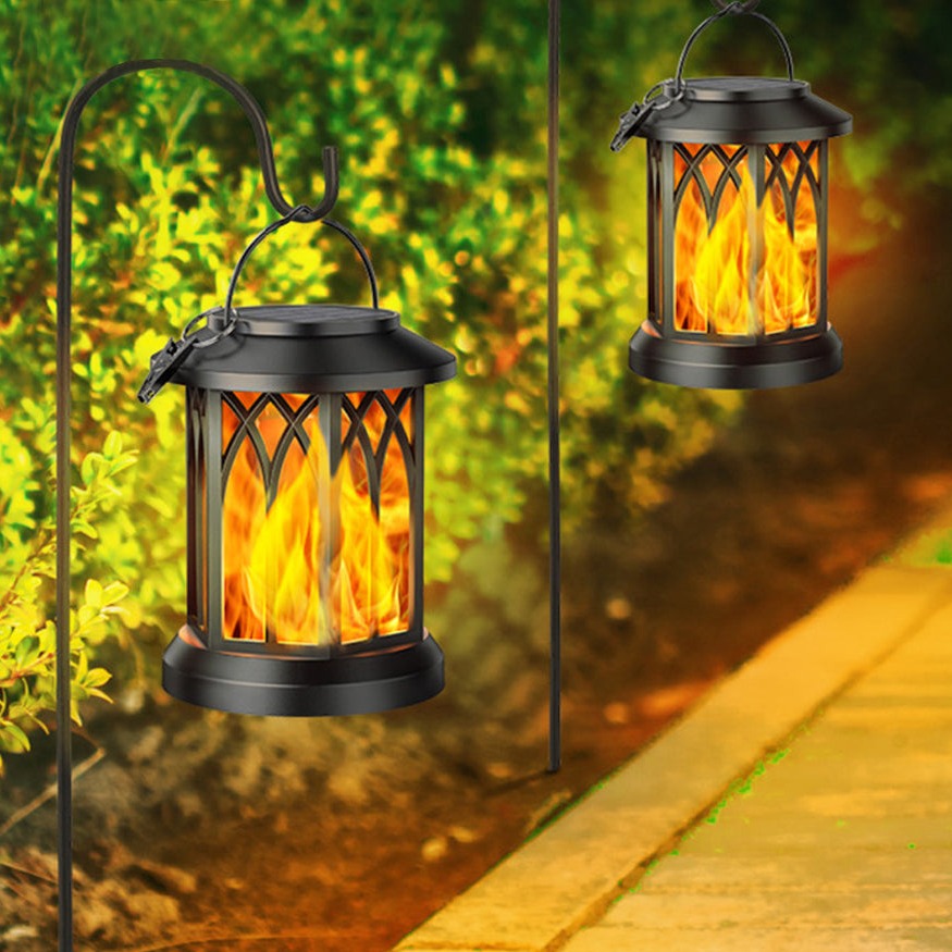 FlameGlow™ - Hanging Solar Flame Lantern (2-Pack)