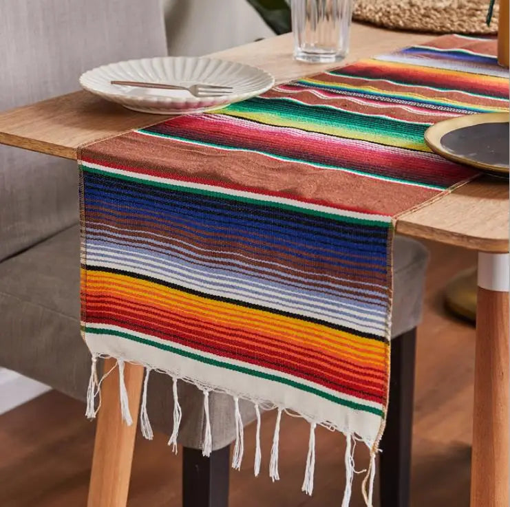 Boho Vibrant Mexican Serape Blanket