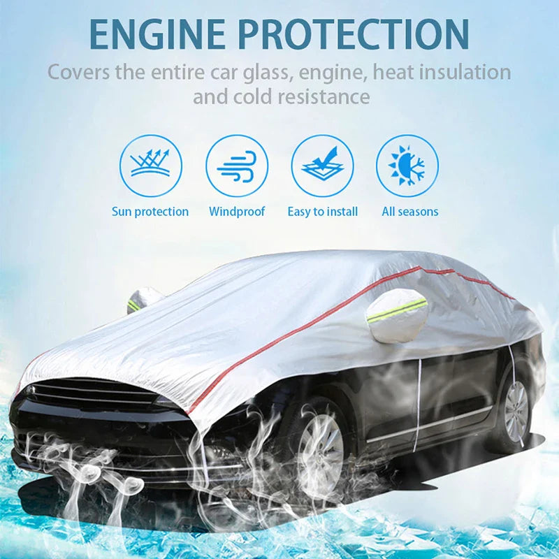 AutoVioro Waterproof Car Cover | UV & Heat Protection | Windproof & Theft-Resistant | Nano-Oxford Fabric