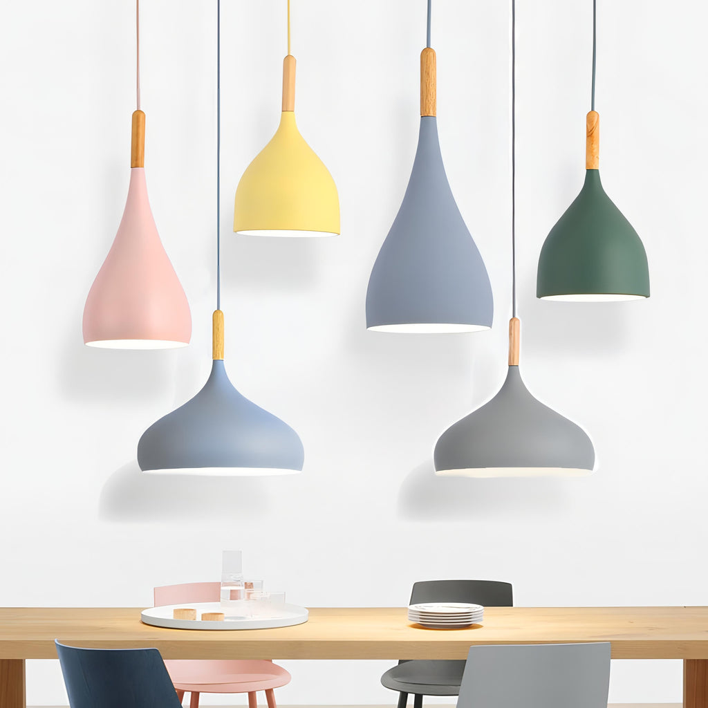 Talon - Modern Drop-Shaped Wooden Pendant Light Scandinavian Ceiling Light