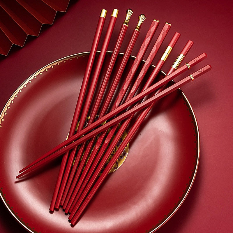 DineLux – Luxurious Chopstick Set with Refined Designs (5 Pairs)