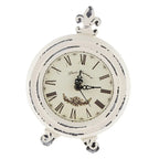 Vintage Wooden Style Table Clock with Alarm