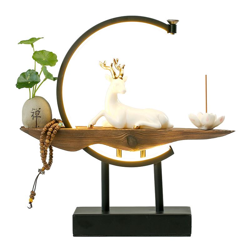 White Deer Incense Burner Lamp - SereneStag