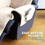 Plush Fleece Recliner and Armchair Protector Pad – Thick, Nonslip Furniture Cover