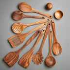 TeakChef Kitchen Set – Sustainable Antibacterial Kitchen Utensils made of Teakwood