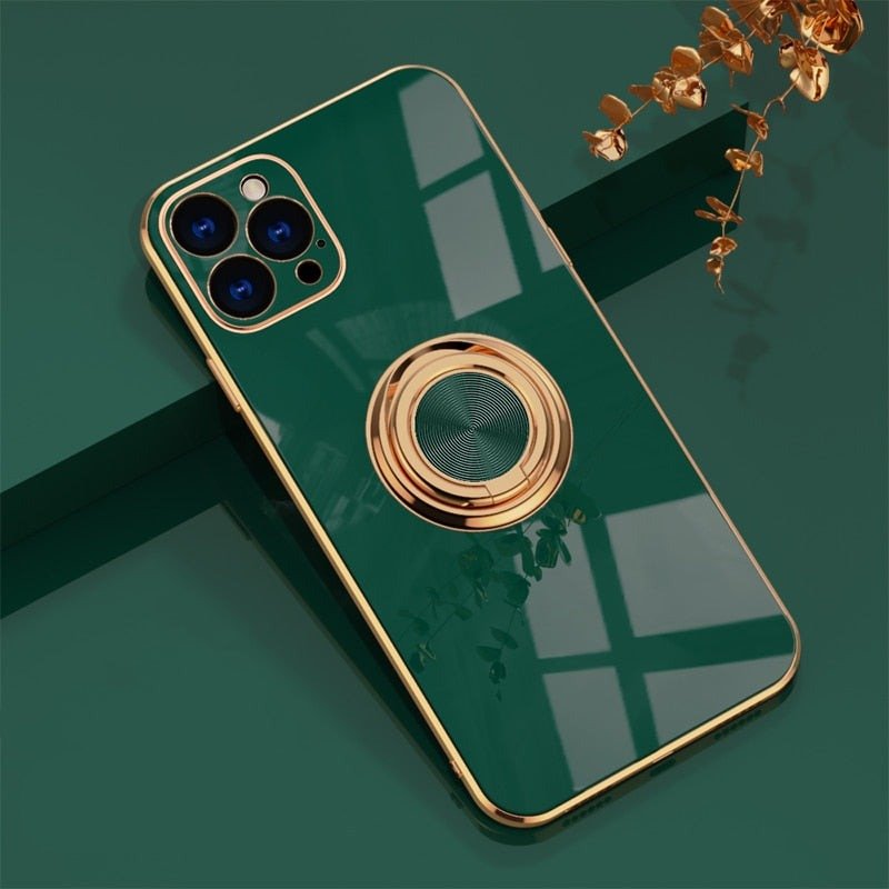 iPhone Case with Metal Stand Ring