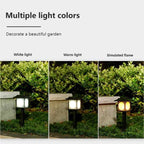 Solar LED Garden Lamp – Large Square Lamp with Warm Light and Dual Use