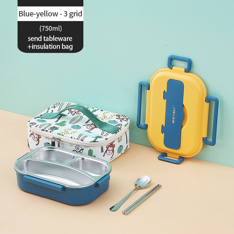 Stainless Steel Multiple Compartment Children's Lunchbox