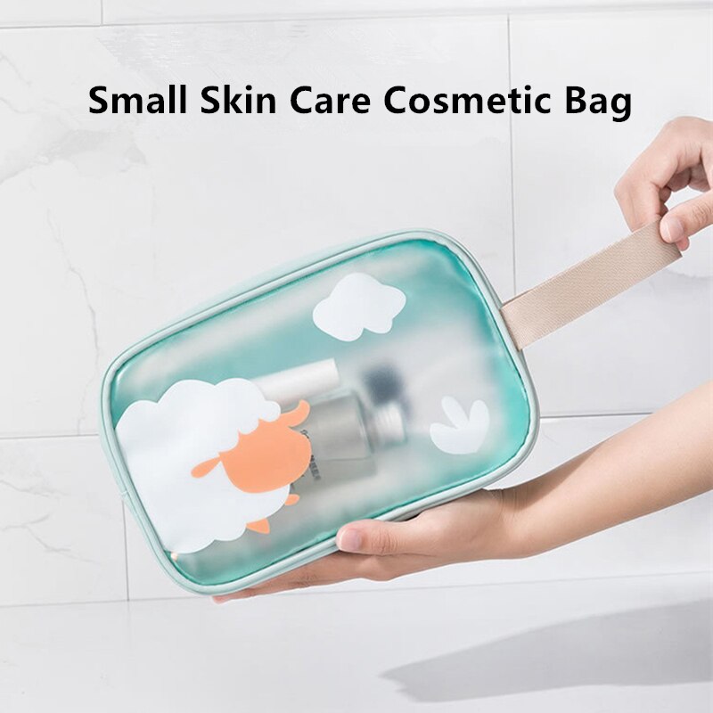 Waterproof Cosmetic Organizer Travel Bag with Wet-Dry Compartment