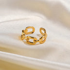 18k Adjustable Elegant Chain Linked Ring