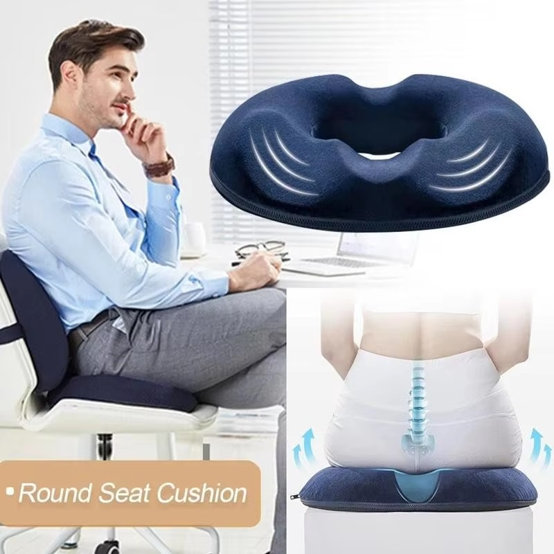 Orthopedic Memory Foam Donut Seat Cushion for Hemorrhoid and Tailbone Relief