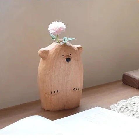 Cute little bear flower vase