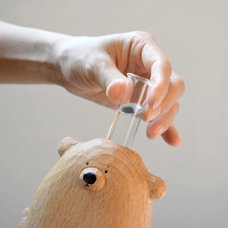 Cute little bear flower vase