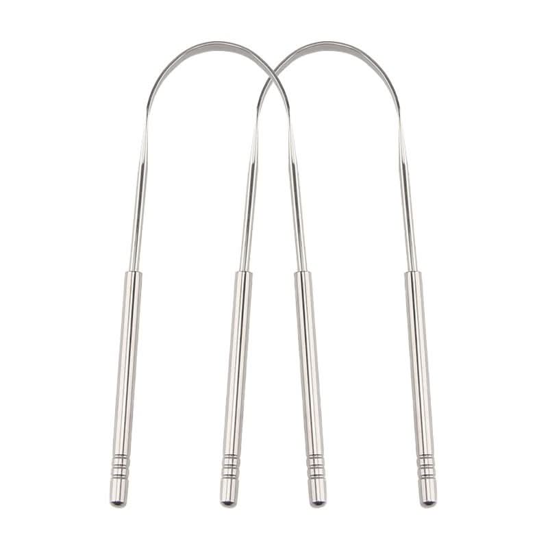 Stainless steel tongue scraper for fresh breath & oral hygiene