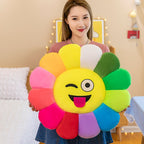 Colorful Sunflower Plush Comfort Seat Cushion