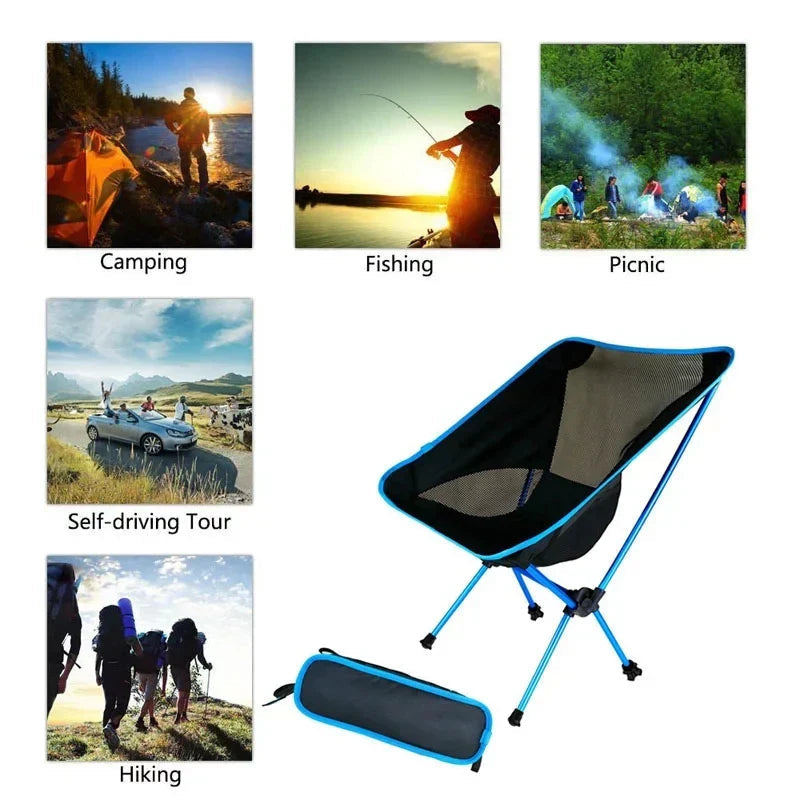 Camporo Outdoor Set | Folding Chair & Beach Blanket | Ultralight & Compact | For Travel & Nature