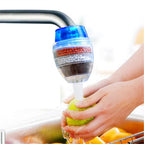 Faucet filter with mineral beads for clean and filtered tap water