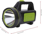 LED flashlight with side spotlight – Portable work light for camping and emergencies