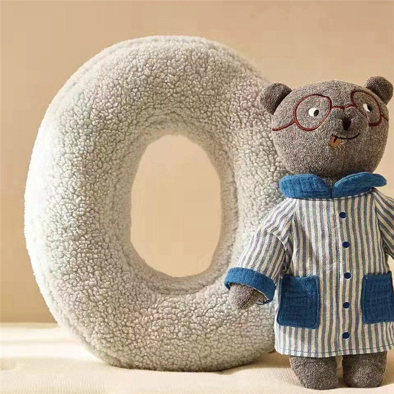 Alphabet Letter Fleece Pillow