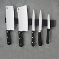 Magnetic Knife Holder – Wall-Mounted Black Steel Rack