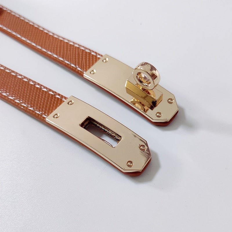 adjustable women's leather belt