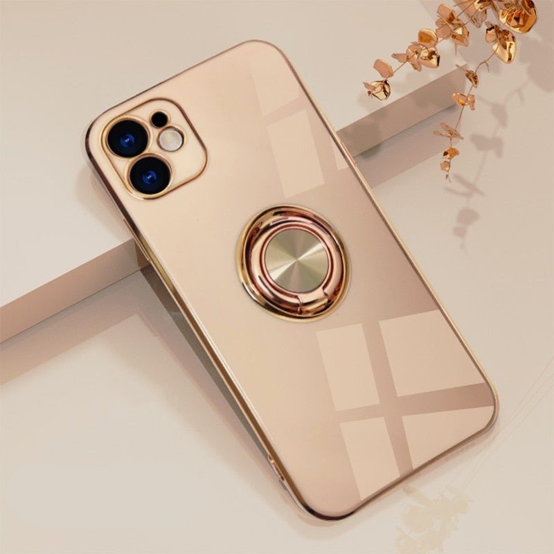 iPhone Case with Metal Stand Ring
