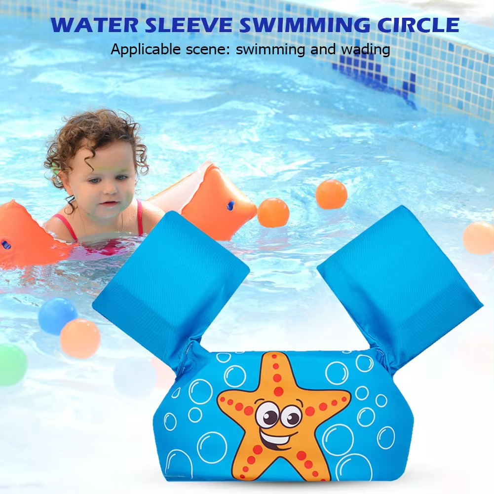 Kids Swim Arm Float and Safety Vest with Buoyancy Support
