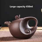 Large Capacity Household Handmade Purple Sand Teapot Chinese Tea Set Yixing Zisha Zhu Clay Ball Filter Bubble Teapot Moon Pot