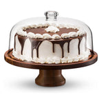 Cake Stand Cake Plate Serving Platter, Acacia Wood