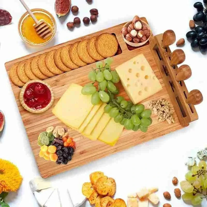 CheeseLux – Premium Bamboo Cheese Board Set
