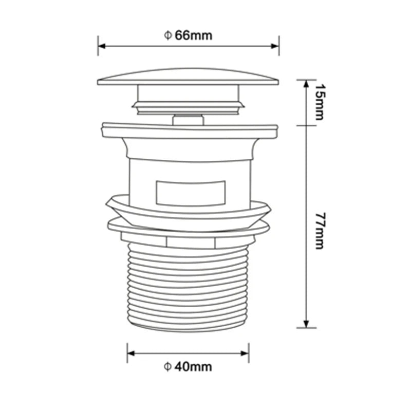 Bagnolux Rose Gold Sink Drain Valve
