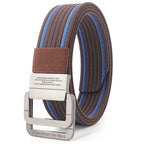 Unisex Canvas Belt – Double Metal Ring Buckle, Adjustable