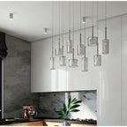 Pendant lamp for the dining table made of glass