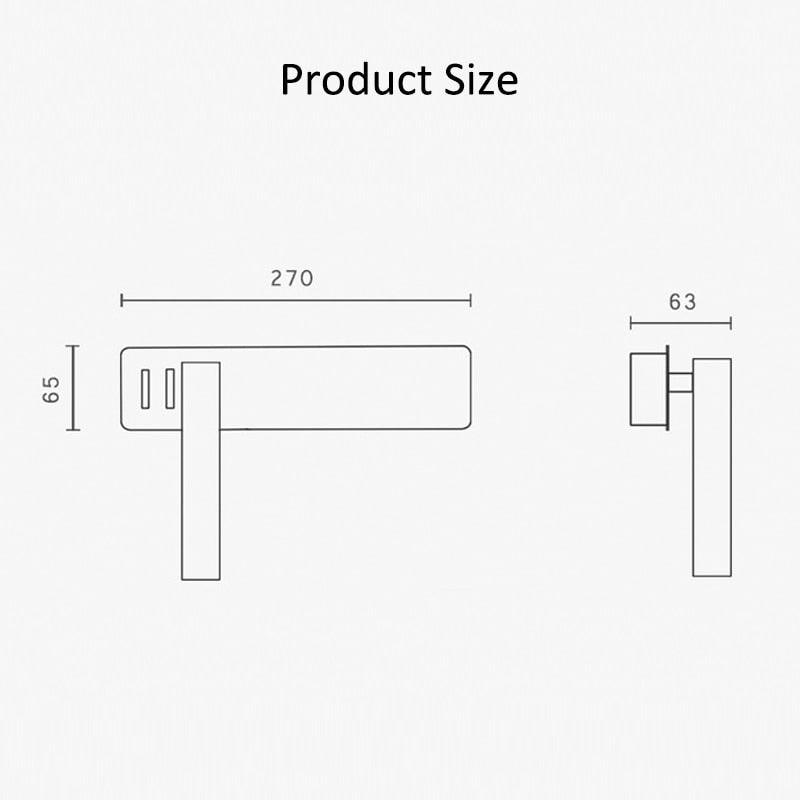Rotatable LED reading wall lamp for the bed