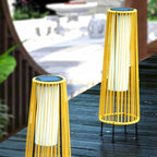 Solar LED Rattan Lantern – Large Outdoor Lighting in Oval Design for Garden and Terrace