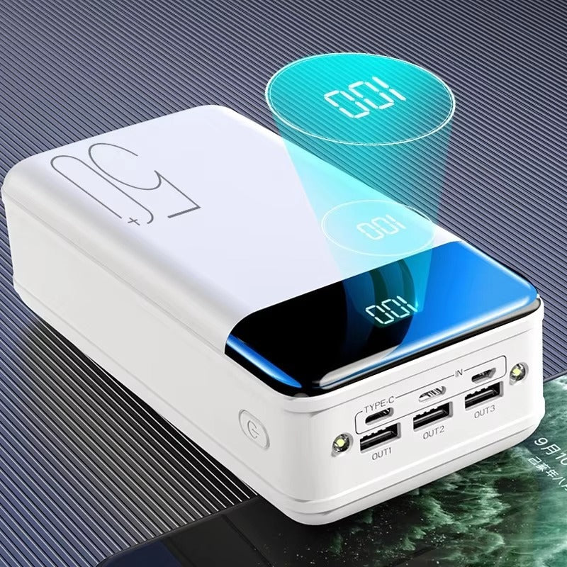 50,000mAh Ultra-High Capacity Power Bank – Super Fast Charging for Phones, Tablets & Laptops