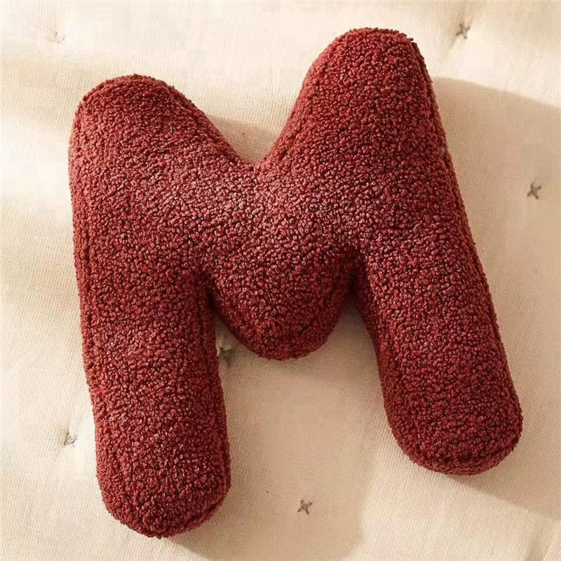 Alphabet Letter Fleece Pillow