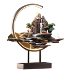 Incense lamp with Misty Mountain Landscape