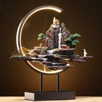 Incense lamp with Misty Mountain Landscape