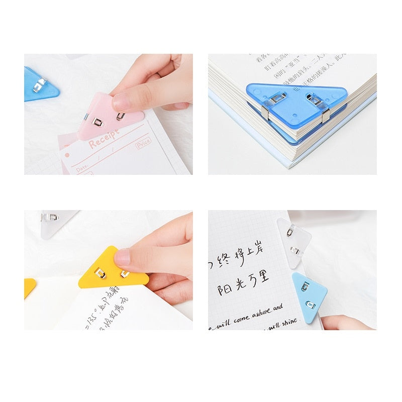 Easy Mark Colorful Triangle Book Corner Clip