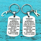 To my grandchild grandson granddaughter son daughter gift inscription keychain