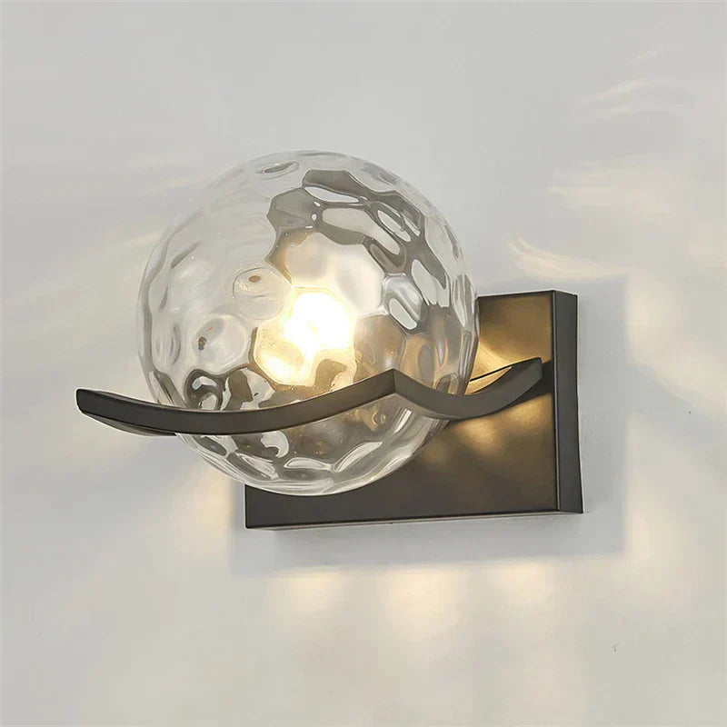 Elegant LED Wall Lamp Glass Construction and Cozy Atmosphere