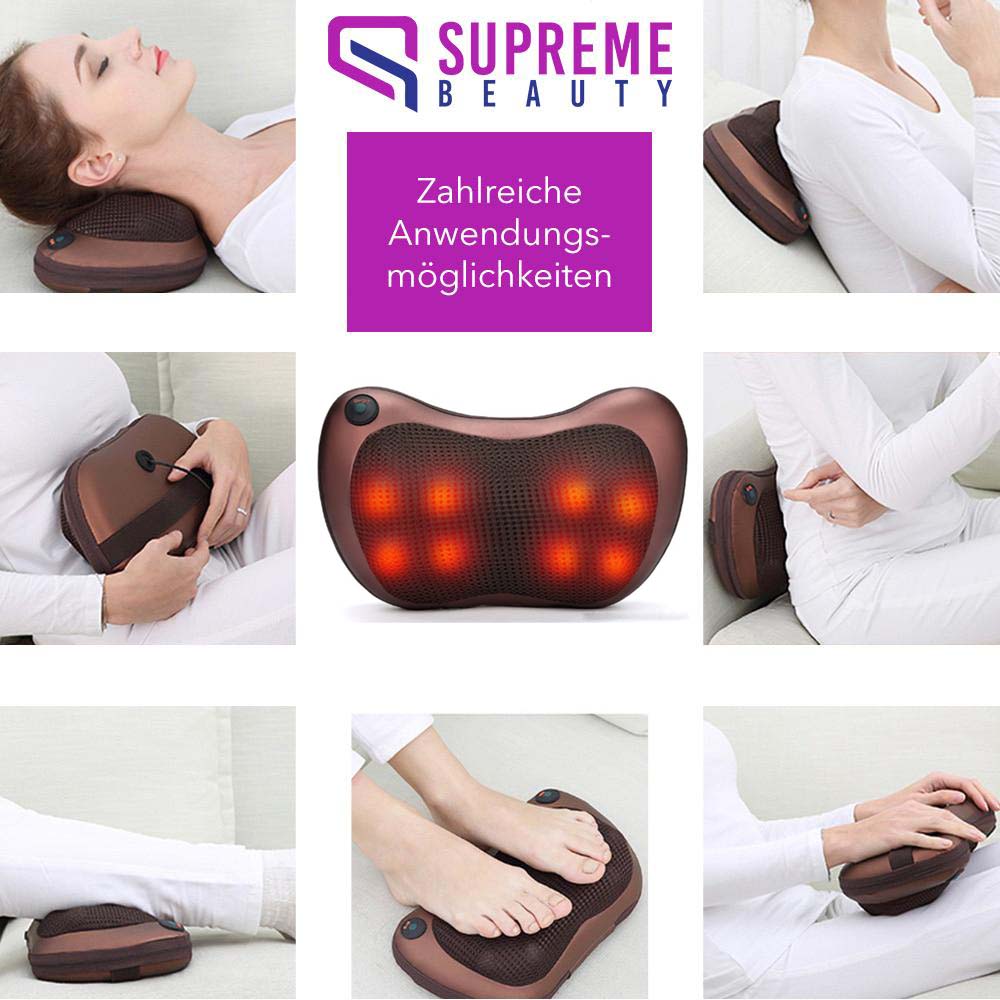 Portable Massage Cushion with Deep Shiatsu Massage - ThermoRelax Pro