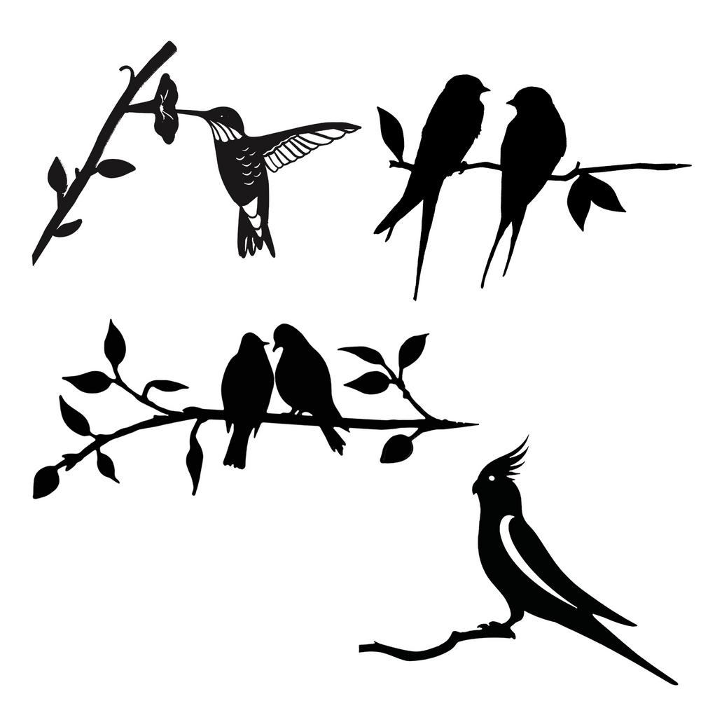Eindhoven Garden Decor | Metal Bird Silhouette - Art In The Backyard