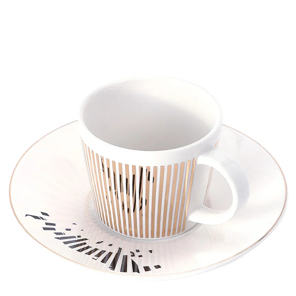 Creative dynamic SLR cup Leopard anamorphic zebra cup Luycho coffee tea cup set with coaster 90ml-225ml