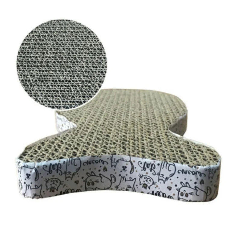 Scratching pad for cats made of corrugated cardboard reversible and furniture-friendly