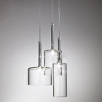 Pendant lamp for the dining table made of glass